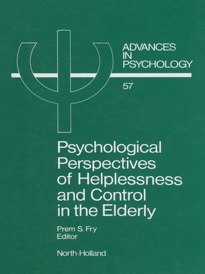 cover image of Psychological Perspectives of Helplessness and Control in the Elderly